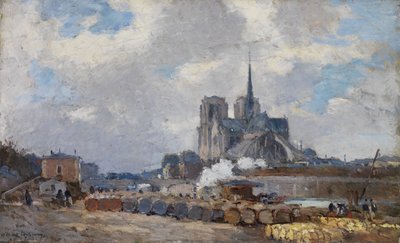 Notre Dame de Paris, vista dal Quai de la Tournelle da Albert Charles Lebourg